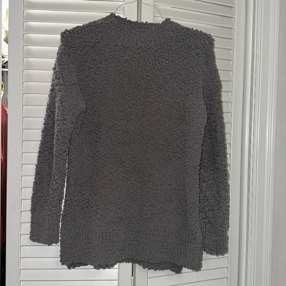 Merokeety women’s charcoal grey puffy sweater size small - Picture 1 of 5